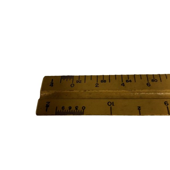 Vintage Dietzgen 3-Sided Engineer Wooden Ruler Used 31626 Architect Drafting - Picture 13 of 16